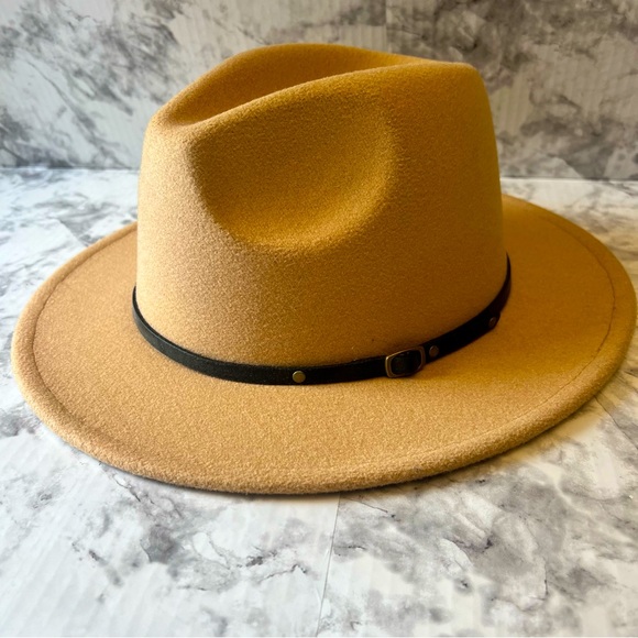 Tan wide brim western/fedora style hat (NWOT) - Picture 2 of 8